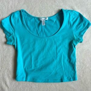 Blue crop top